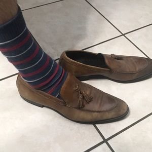 Aldo men’s brown leather dress loafer shoes